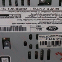2016-2017 Ford Taurus Radio Stereo Cd Player Mechanism DG1T-19C107-MD