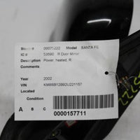 2001-2004 Hyundai Santa Fe Right Passenger Power Sideview Mirror - BIGGSMOTORING.COM
