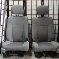2009-2014 Ford F150 Grey Cloth  Front Seats With Side Bags Driver Power Pass Man