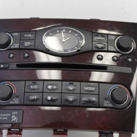 2012-2013 Infiniti  G37 Dash Cd Radio Clock Climate Control