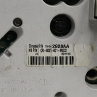 99-01 JEEP GRAND CHEROKEE SPEEDOMETER GAUGE CLUSTER MILEAGE UNKNOWN 56042928AA