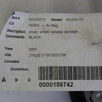 2005-2010 Scion Tc Driver Steering Wheel Air Bag Black - BIGGSMOTORING.COM