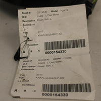 2010-2012 Kia Forte Left Driver Power Side View Mirror