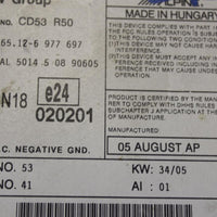 2002-2006 BMW Mini Cooper Radio Am /Fm Stereo Mp3 Cd Player 65.12-6 971 697 - BIGGSMOTORING.COM