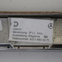 2003-2009 MERCEDES BENZ W211 FRONT DRIVER SIDE DASH WOODGRAIN TRIM - BIGGSMOTORING.COM