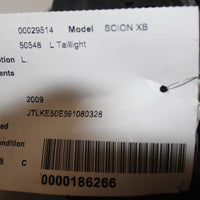 2008-2010 SCION XB DRIVER LEFT SIDE REAR TAIL LIGHT 29514