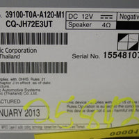 2012 2013 2014 Honda Crv Radio Aux Cd Player 39100-T0A-A120-M1