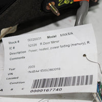 2004-2008 NISSAN MAXIMA RIGHT PASSENGER POWER SIDE DOOR MIRROR 26931 - BIGGSMOTORING.COM