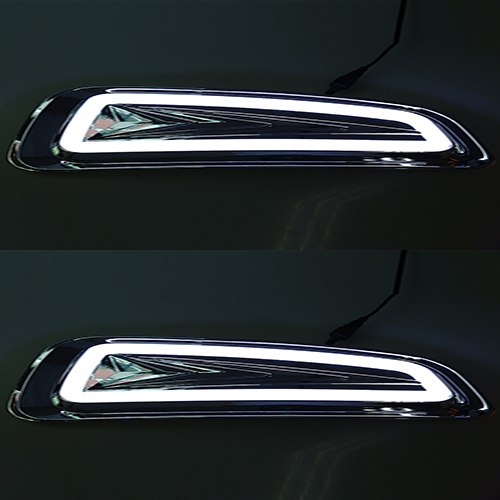 POSSBAY Car LED Daytime Running Light for Ford F150 SVT Raptor DRL Daylights Yellow Turn Signal Light Front Lower Fog Lights